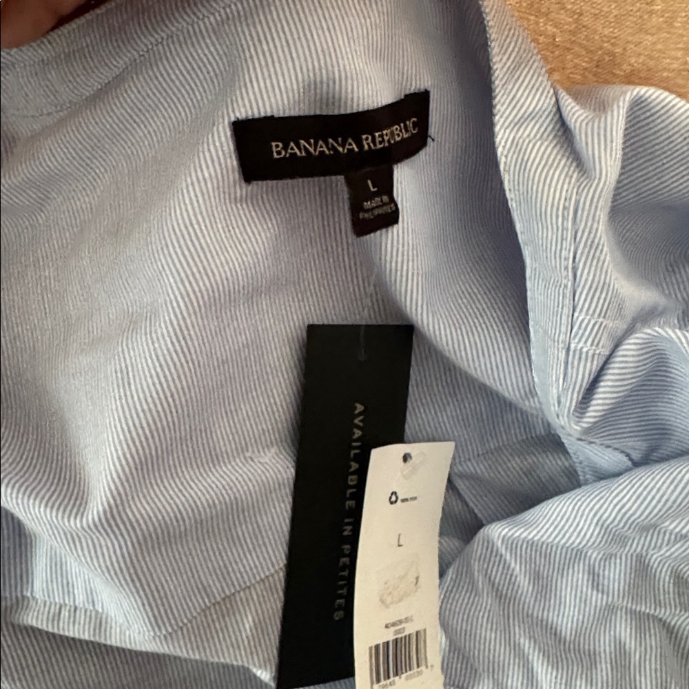 Banana Republic Blue Striped oversized Shirt dress